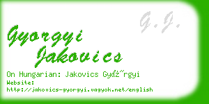 gyorgyi jakovics business card